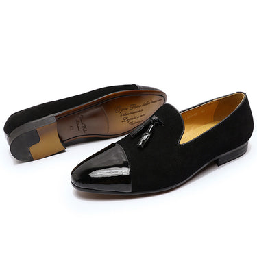 Leather Loafers with Toe Cap