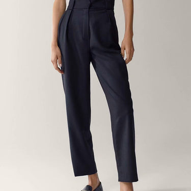 Flannel Straight-Leg Trousers