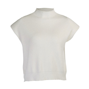 High-Neck Short-Sleeved Sweater