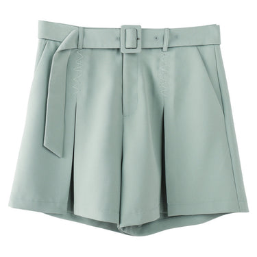 High-Waisted Shorts with a Slimming Belt Detail