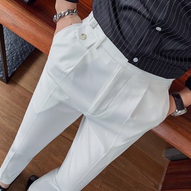 Slim Fit High-Waisted Trousers