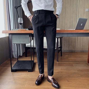 Slim Fit High-Waisted Trousers