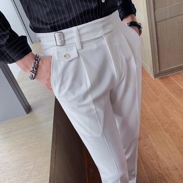 Slim Fit High-Waisted Trousers