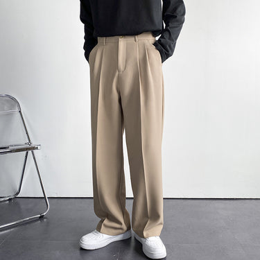 Pleated Straight Leg Pants