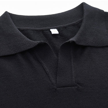 Knit Lapel Polo Shirt