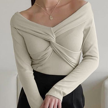 Refined Off-the-Shoulder Sweater