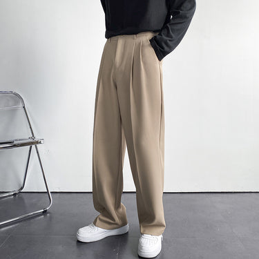 Pleated Straight Leg Pants