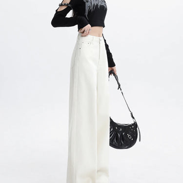 New Style White Draping Jeans For Women