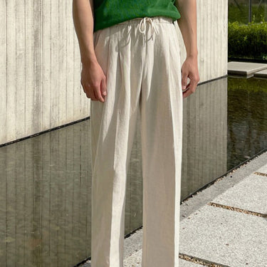 Wide-Leg Linen Pants