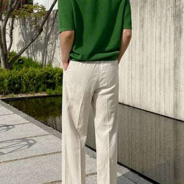 Wide-Leg Linen Pants