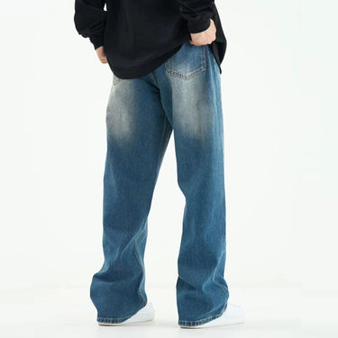 Oversize Washed Straight Jeans