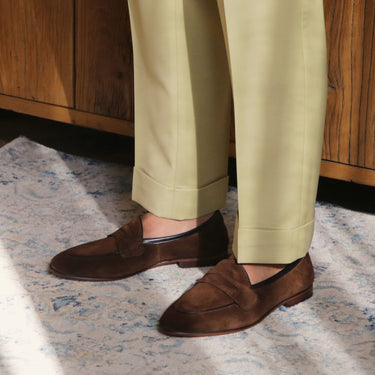 Suede Square Toe Loafers