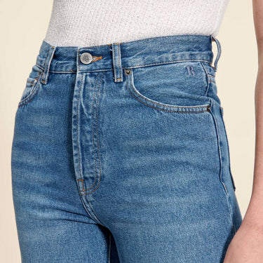 Loose High Waist Straight Retro Jeans