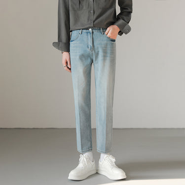 Versatile Cropped Jeans for Men