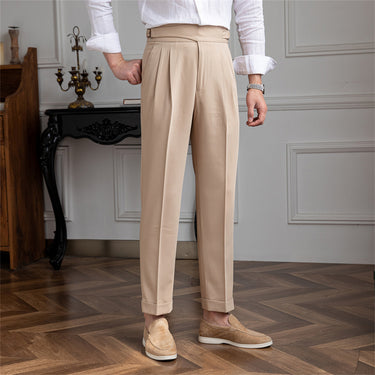 Pleated Buttoned Trousers