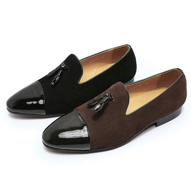 Leather Loafers with Toe Cap