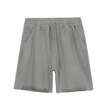 Retro Cotton Shorts with Loose Edge