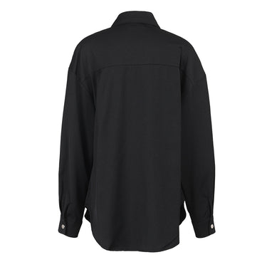 Niche Single-Breasted Long-Sleeved Shirt with Hollow Out Stitching Design