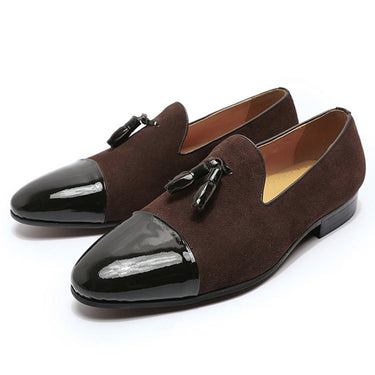 Leather Loafers with Toe Cap