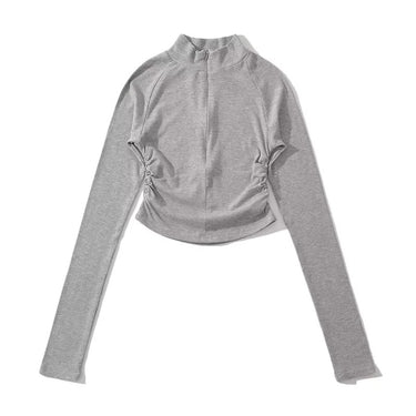 Turtleneck Long Sleeve Top with Bottoming Shirt Design