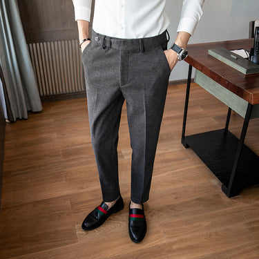 Slim-fit Woolen Suit Pants