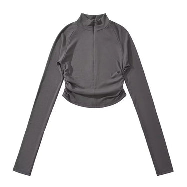 Turtleneck Long Sleeve Top with Bottoming Shirt Design