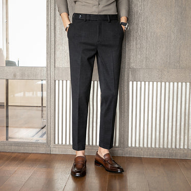 Slim-fit Woolen Suit Pants