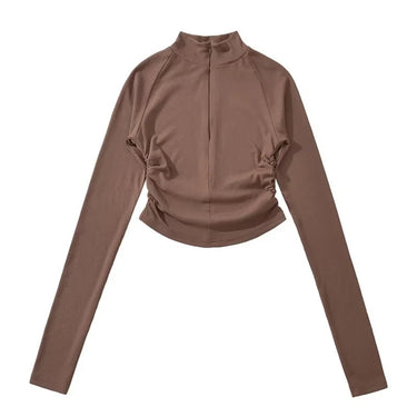 Turtleneck Long Sleeve Top with Bottoming Shirt Design