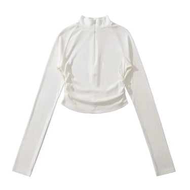 Turtleneck Long Sleeve Top with Bottoming Shirt Design