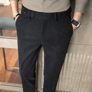 Slim-fit Woolen Suit Pants