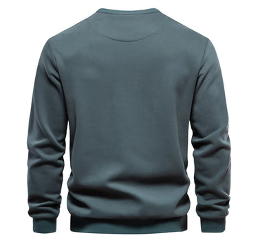 Cotton Pullover Sweatshirt with Pocket