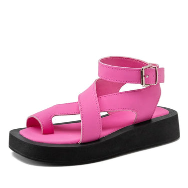 Genuine Leather Clip-Toe Muffin Sandals