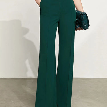 High-Waisted Wide-Leg Loose Chiffon Casual Trousers