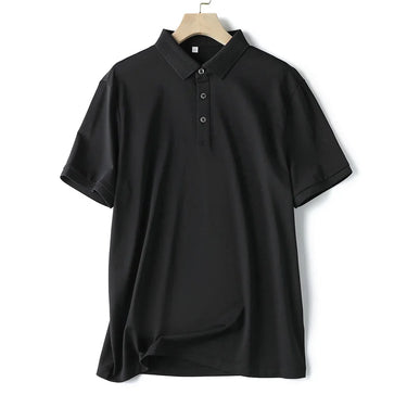 Silk Cotton Blend Polo Shirt