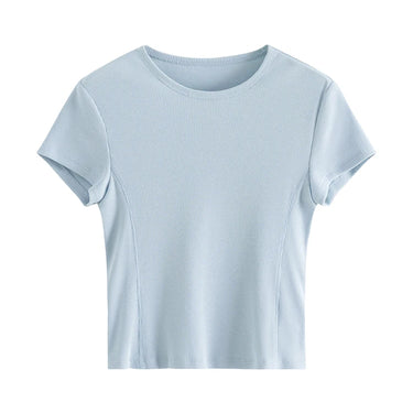 Thin U-Neck Slim Fit Knitted T-Shirts