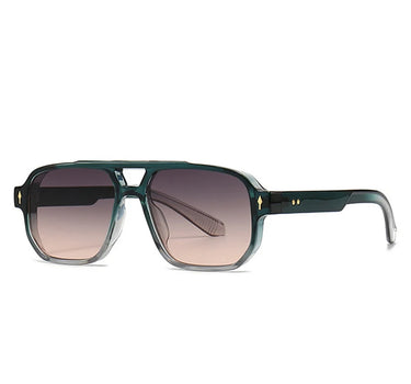 Retro Double Bridges Square Sunglasses