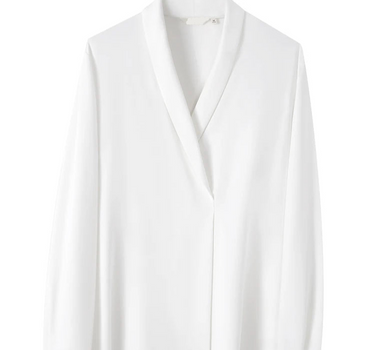 Loose Lapel Chiffon Blouse