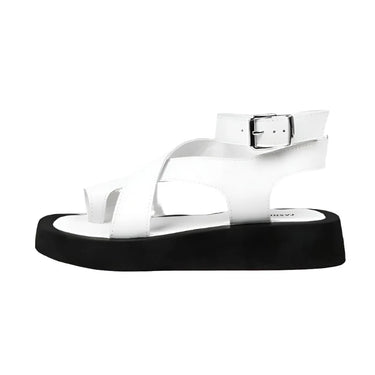 Genuine Leather Clip-Toe Muffin Sandals