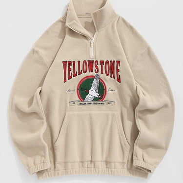 Yellowstone Quarter-Zip Stand Collar Pullover Sweatshirt