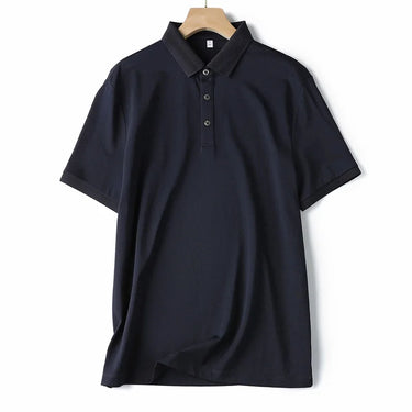 Silk Cotton Blend Polo Shirt