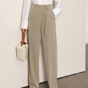 Asymmetrical Ankle-Length Commuter Fashion Casual Pants