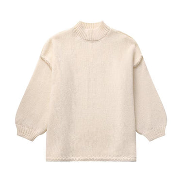 Elegant Crew Neck Lightweight Sweater