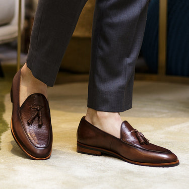 Tasseled Leather Loafers