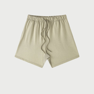 Solid Linen Blend Shorts