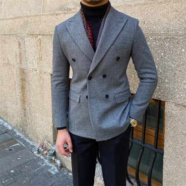 Woolen Warm Double Breasted Suit