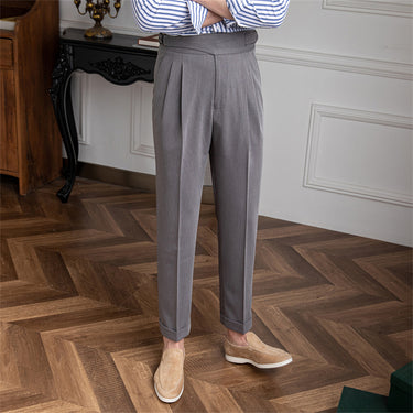 Pleated Buttoned Trousers