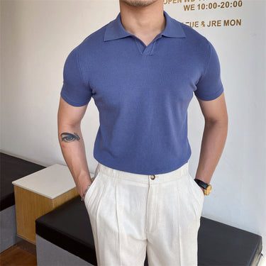 V-Neck Short Sleeve Polo Shirt