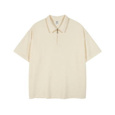 Zip-Up Polo Shirt