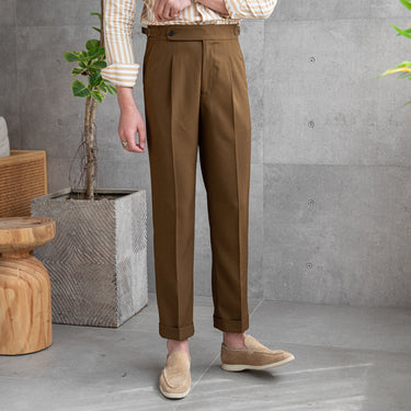 High-waisted Drape Casual Pants