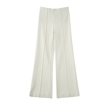 High-Waist Wide-Leg Straight Trousers